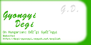 gyongyi degi business card